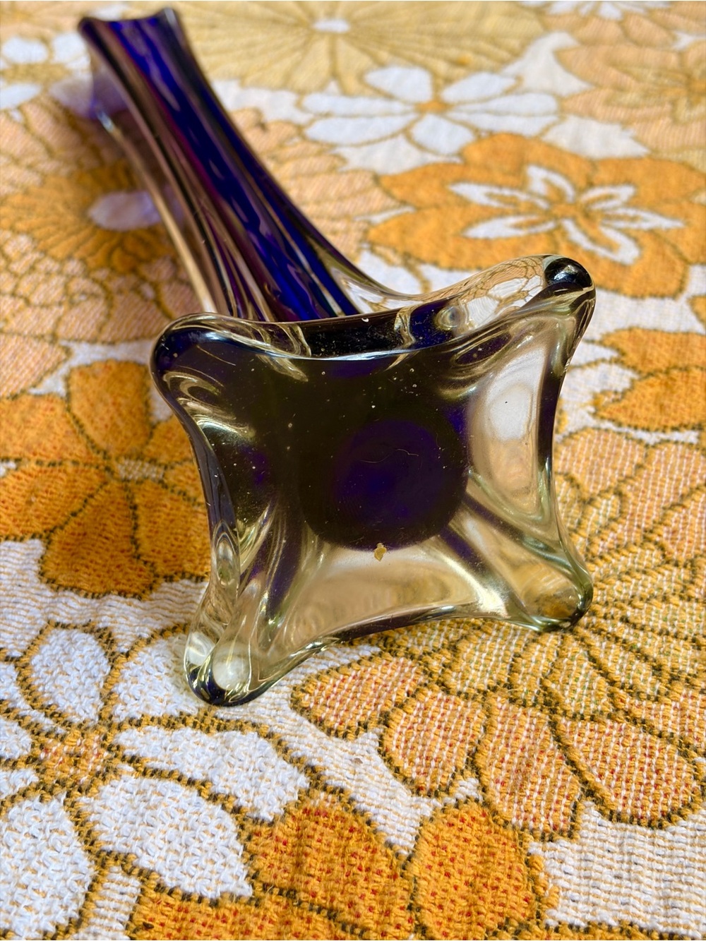 💙🪐✨ Vintage 60s Cobalt Blue Swung Bud Vase ✨🪐💙 - Picture 4 of 9